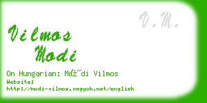 vilmos modi business card